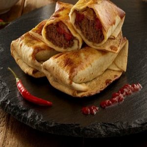 Tacos de carrillada y salsa Sriracha